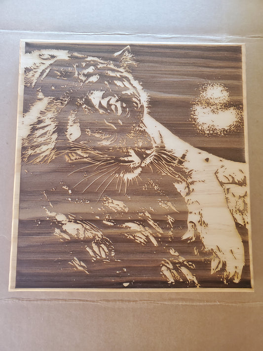 tiger wood engraving
